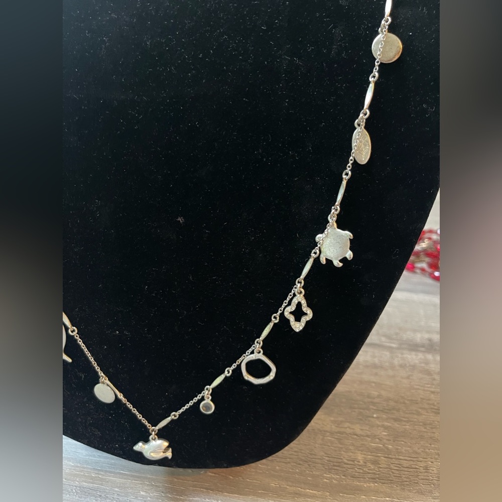 Genuine silver charm necklace